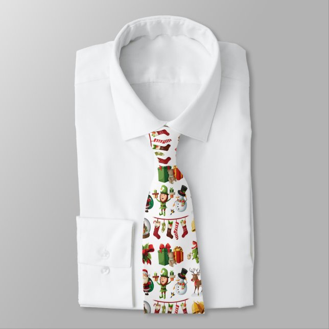 Weihnachtsmuster Krawatte (Gebunden)