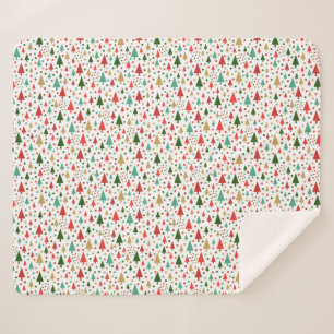 Weihnachtsmuster - Landschaft der bunten Bäume Sherpadecke