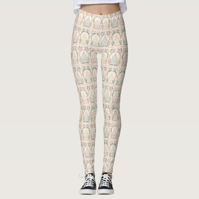 Weihnachtsmuster Leggings (Vorderseite)