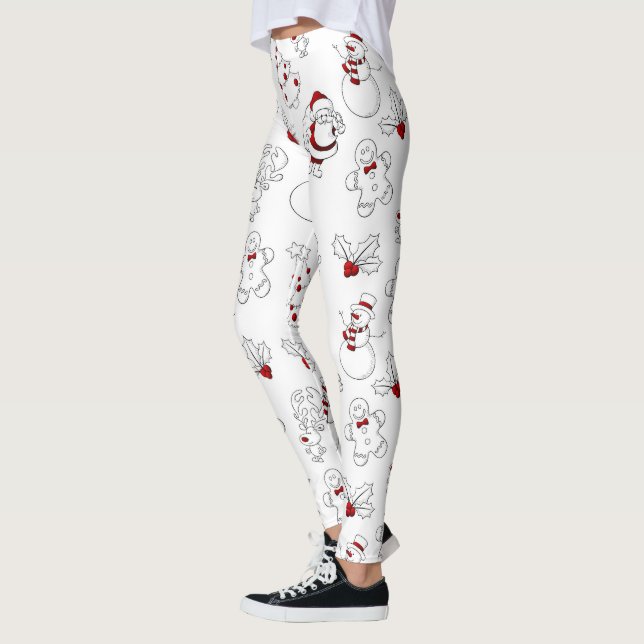 Weihnachtsmuster Leggings (Links)