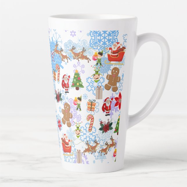 Weihnachtsmuster Milchtasse (Rechts)