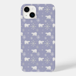 Weihnachtsmuster mit Eisbären und Schneeflocken Case-Mate iPhone 14 Plus Hülle