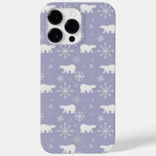 Weihnachtsmuster mit Eisbären und Schneeflocken Case-Mate iPhone 14 Pro Max Hülle
