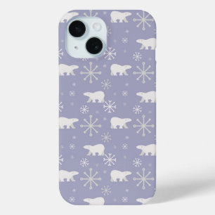 Weihnachtsmuster mit Eisbären und Schneeflocken Case-Mate iPhone Hülle