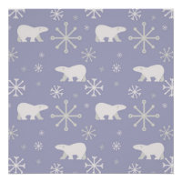 Weihnachtsmuster mit Eisbären und Schneeflocken