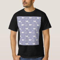 Weihnachtsmuster mit Eisbären und Schneeflocken