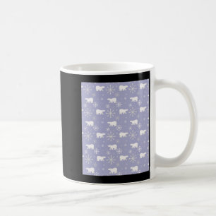 Weihnachtsmuster mit Lar-Bären und Schneeflocken _ Kaffeetasse