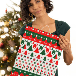 Weihnachtsmuster Mittlere Geschenktüte