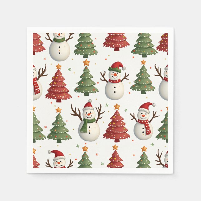 Weihnachtsmuster Napkin Serviette (Vorderseite)