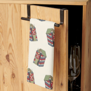 Weihnachtsmuster, Nutcracker Toy Soldier Geschirrtuch