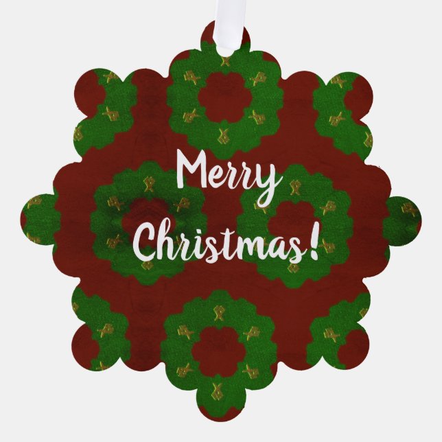 Weihnachtsmuster Ornament Karte (Vorderseite)