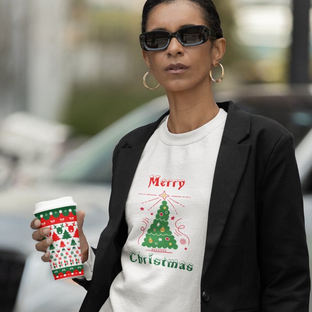 Weihnachtsmuster Pappbecher (Christmas theme pattern kids,adult party stationery, birthday party use and throw paper cups)