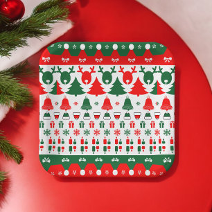 Weihnachtsmuster  pappteller
