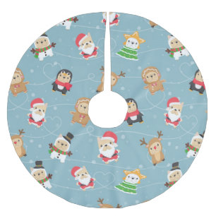 Weihnachtsmuster Polyester Weihnachtsbaumdecke