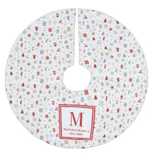 Weihnachtsmuster Polyester Weihnachtsbaumdecke