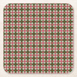 Weihnachtsmuster Rechteckiger Pappuntersetzer