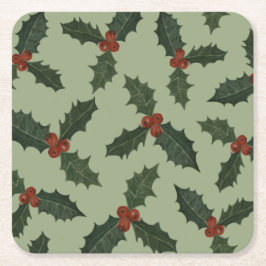 Weihnachtsmuster Rechteckiger Pappuntersetzer