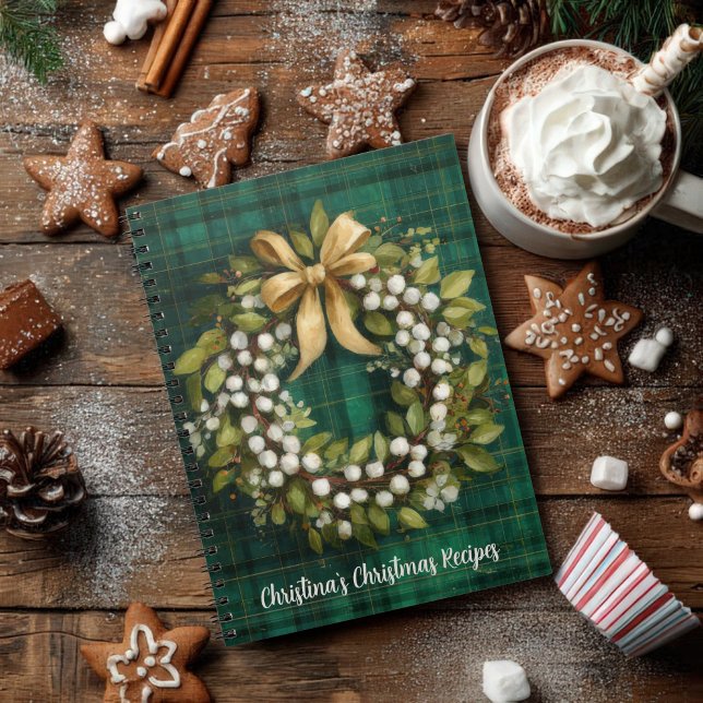 Weihnachtsmuster-Rezeptbuch  Notizblock (Von Creator hochgeladen)