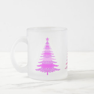 Weihnachtsmuster Rosa Baumdesign Mattglastasse