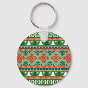 Weihnachtsmuster Schlüsselanhänger