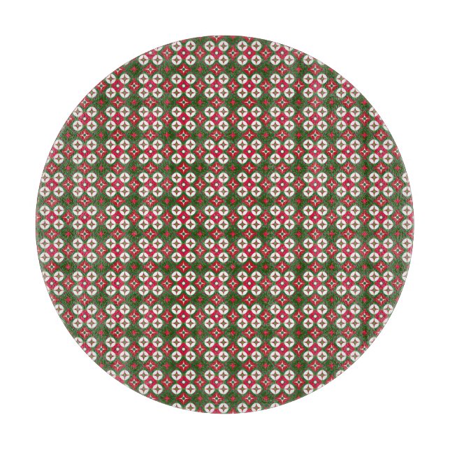 Weihnachtsmuster Schneidebrett (Vorderseite)