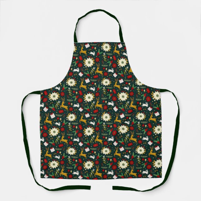 Weihnachtsmuster Schürze (Vorderseite)