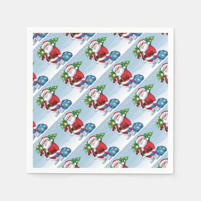 Weihnachtsmuster Serviette (Vorderseite)