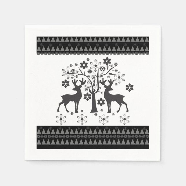 Weihnachtsmuster Serviette (Vorderseite)