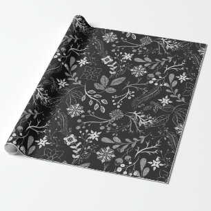 Weihnachtsmuster Silber Weiße Geschenkpapier