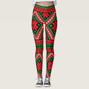 Weihnachtsmuster Snowflake Leggings