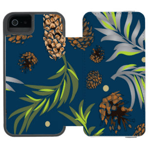 Weihnachtsmuster, Tannen Schnee 9 Incipio Watson™ iPhone 5 Geldbörsen Hülle