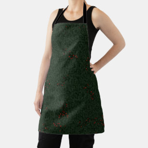 Weihnachtsmuster Tannennadeln und rote Beeren Schürze