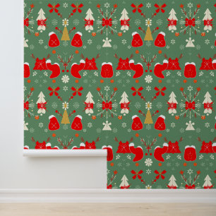 Weihnachtsmuster Tapete