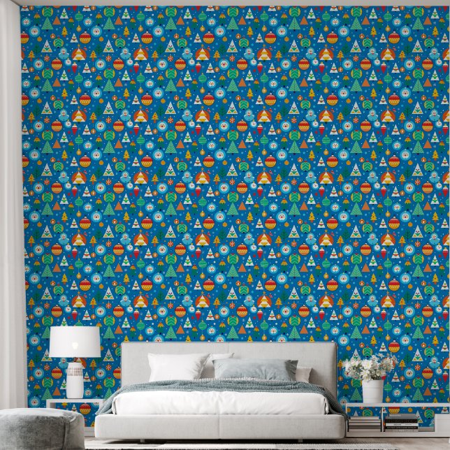 Weihnachtsmuster Tapete (Schlafzimmer)