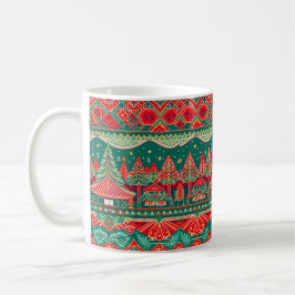 Weihnachtsmuster-Tasse Kaffeetasse