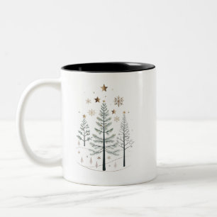 Weihnachtsmuster-Tasse Zweifarbige Tasse