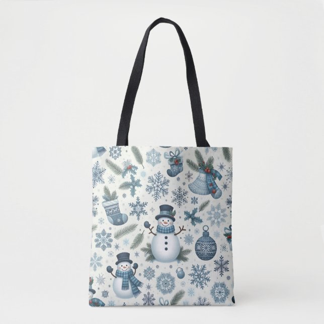 Weihnachtsmuster-Tote-Tasche (Vorderseite)