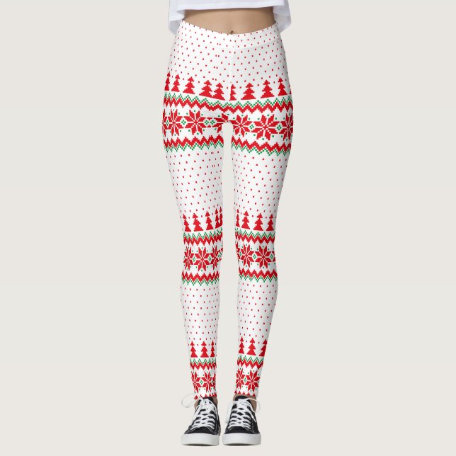 Weihnachtsmuster Weihnachten Leggings, WeihnachtsO Leggings (Vorderseite)