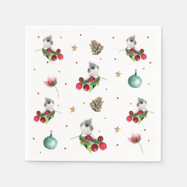 Weihnachtsmuster Winter Bird Serviette