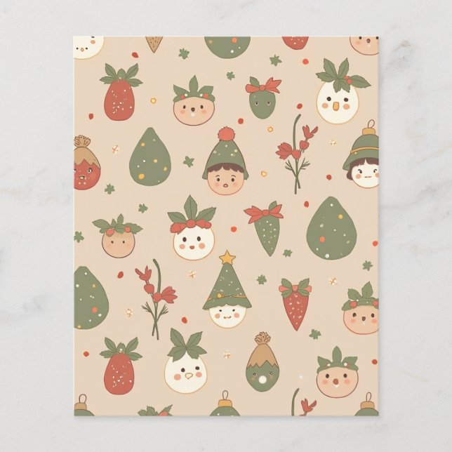 Weihnachtsmusterkarte (Vorderseite)