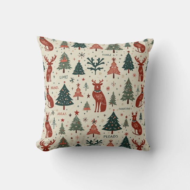 Weihnachtsmusterpolster Kissen (Vorderseite)