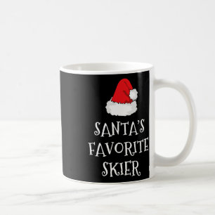 Weihnachtsmütze des Lieblingsskifahrers von Santa Kaffeetasse