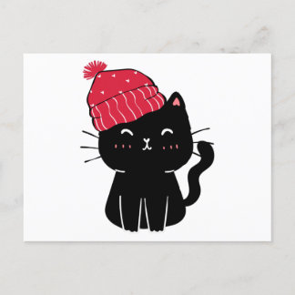 Weihnachtsmütze Postkarte