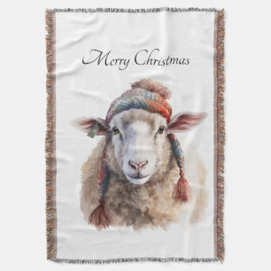 Weihnachtsmütze Weihnachtsschaf Benutzerdefinierte Decke