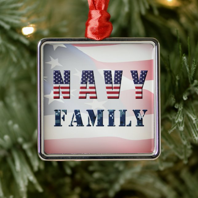 Weihnachtsnacht der Navy Ornament Aus Metall (Baum)