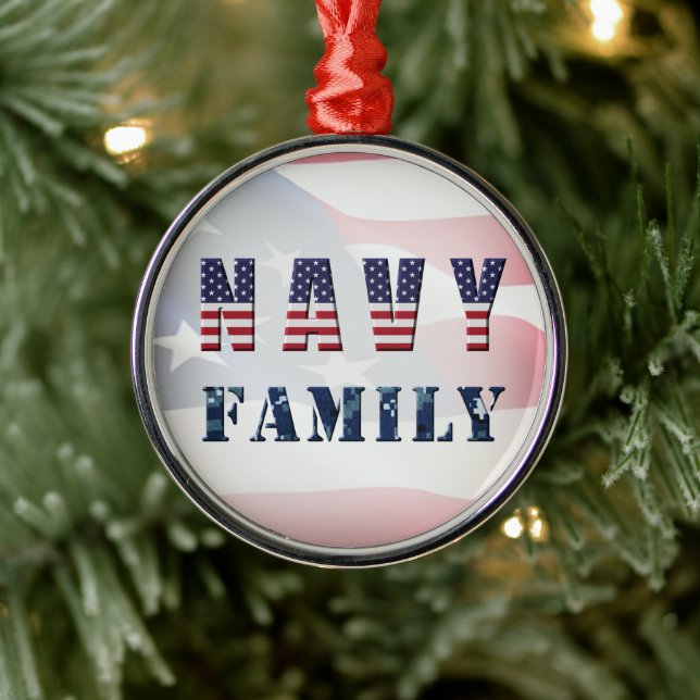 Weihnachtsnacht der Navy Ornament Aus Metall (Baum)