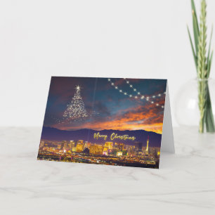 Weihnachtsnacht Las Vegas Card Dankeskarte