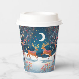 Weihnachtsnacht Pappbecher