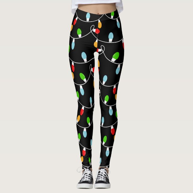 Weihnachtsnachtlichter Leggings (Vorderseite)