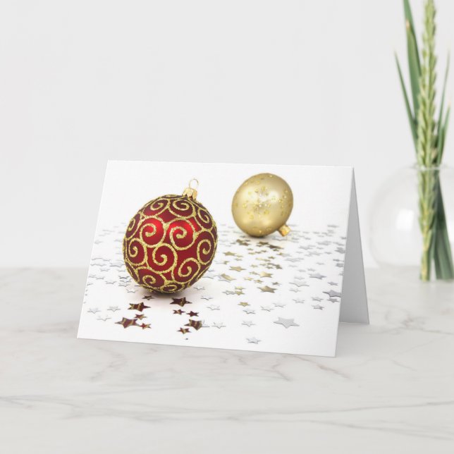 Weihnachtsnachtskarte Nollaig Chridheil Holiday Ca Feiertagskarte (Vorderseite)